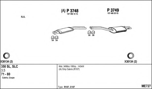 FENNO ME727 Exhaust System
